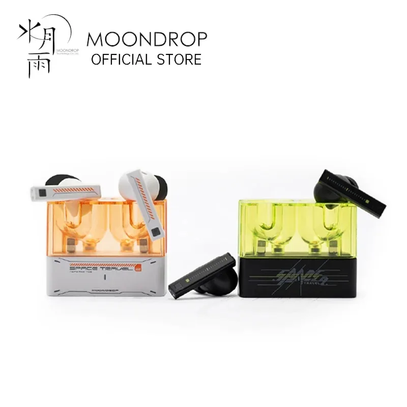 MOONDROP Space Travel 2 earbuds in two coloured cases